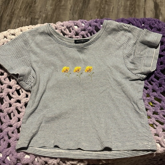 Brandy Melville Poppy striped crop top - Picture 1 of 3
